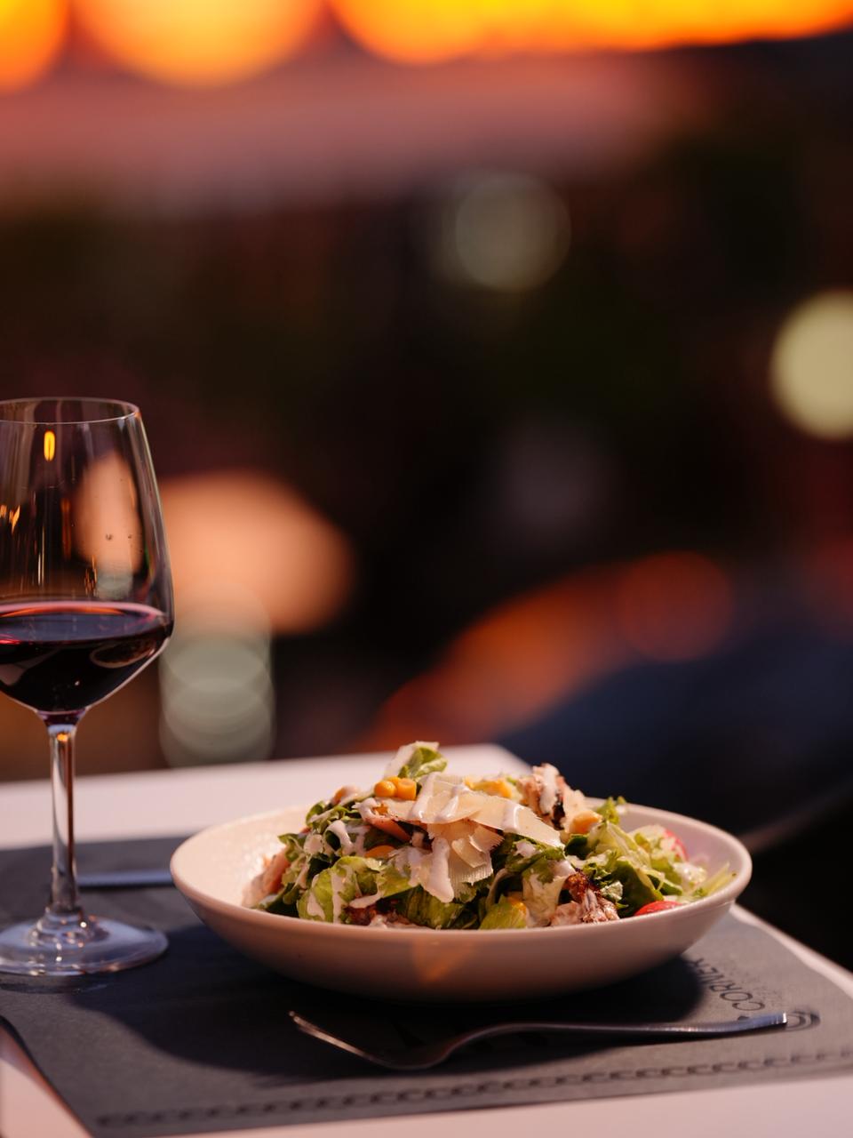 Fresh salad at Corner Pizza and Grill